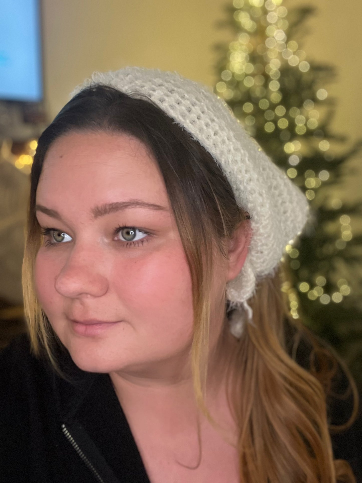 Boho Knitted Bandana Head Scarf