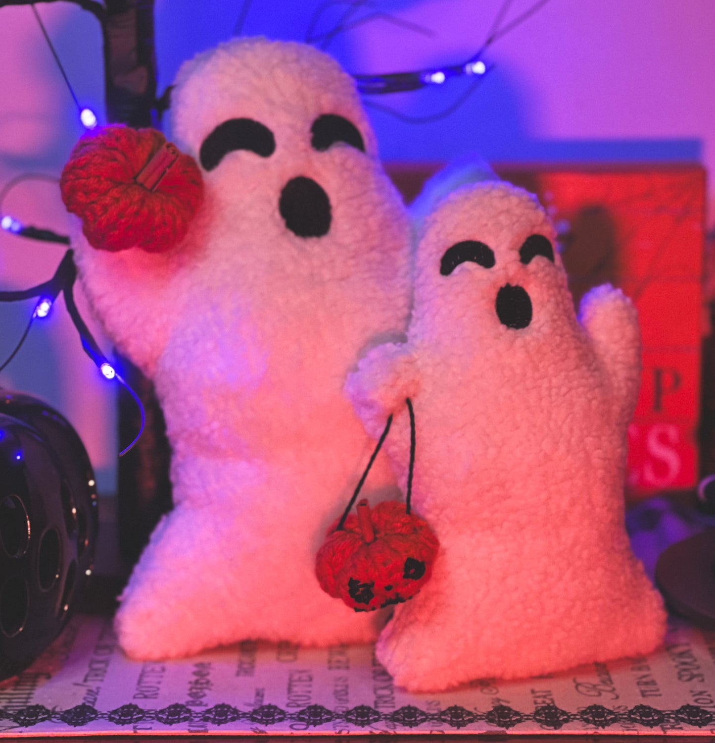 Ghost with Pumpkin Plush