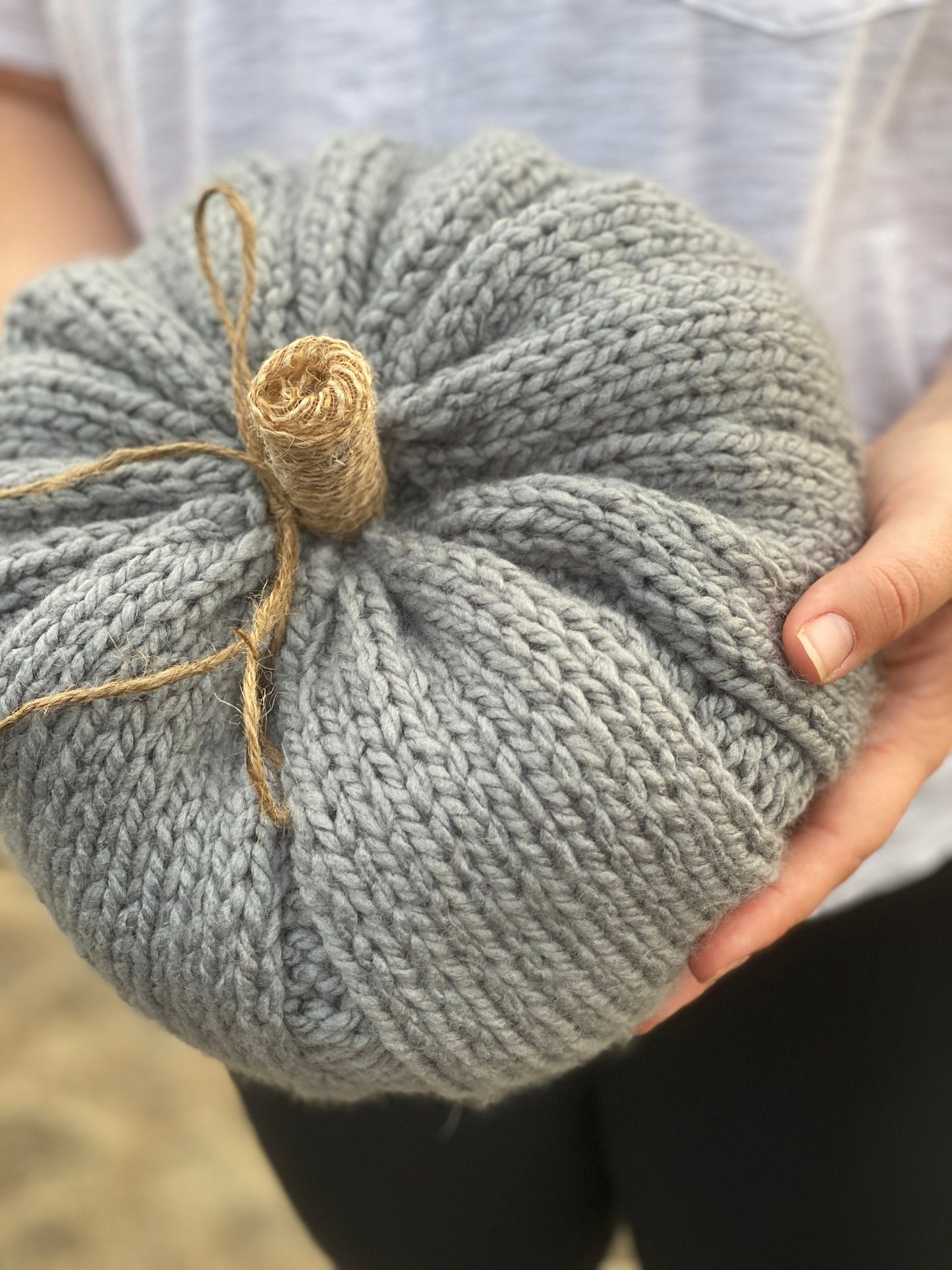 Gray Pumpkin Pillow