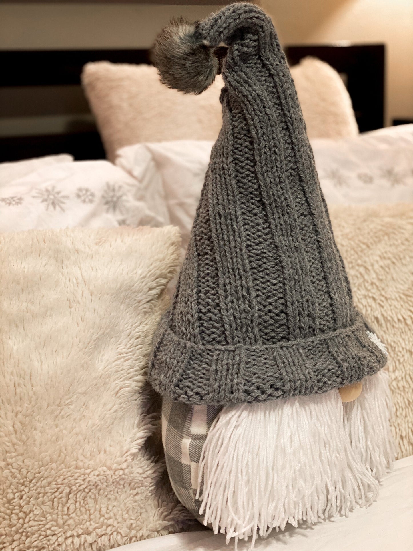 Jumbo Gray Gnome Pillow