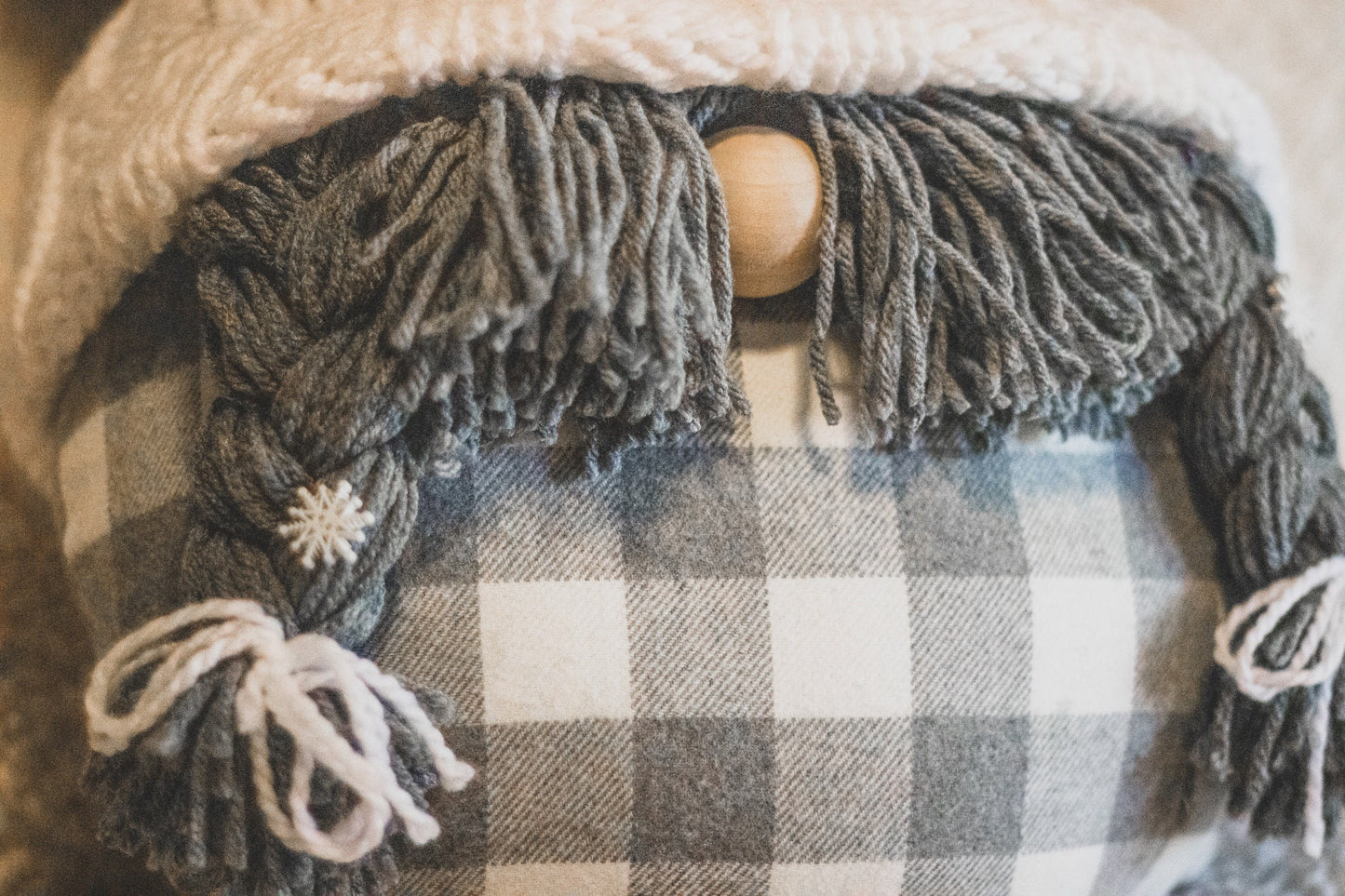 Jumbo Girl Gray Gnome Pillow