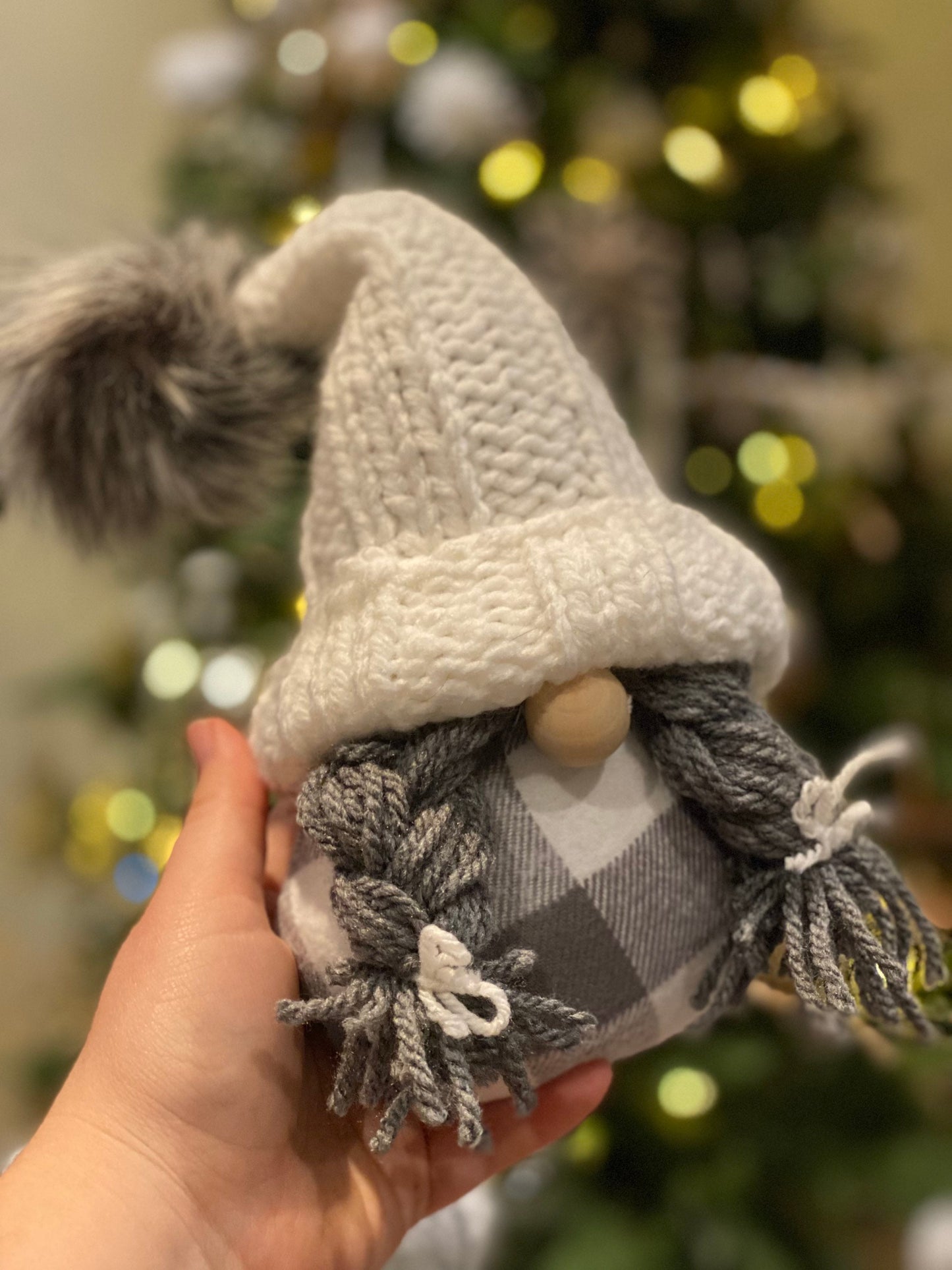 Mini Gray Girl Gnome