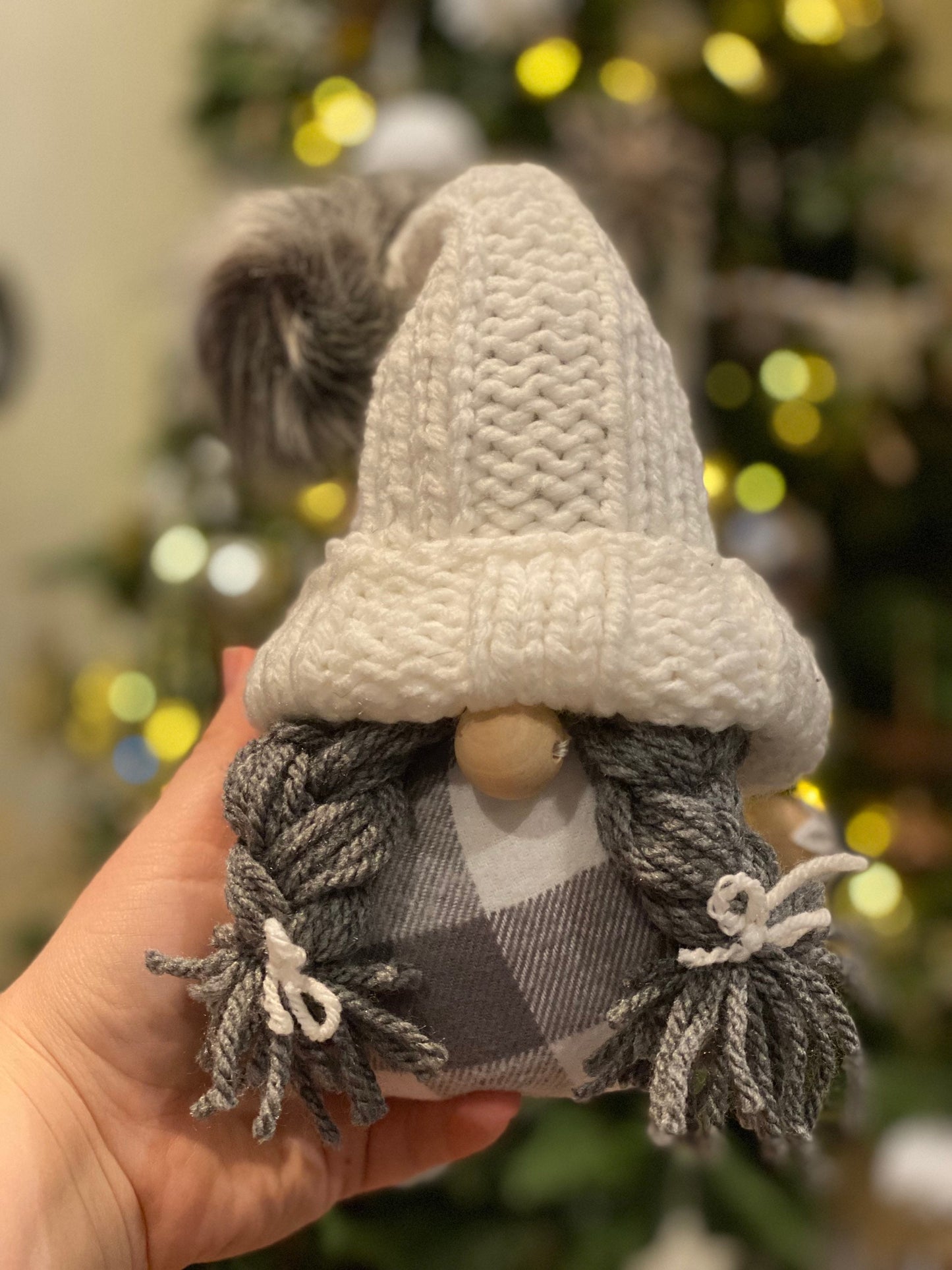 Mini Gray Girl Gnome