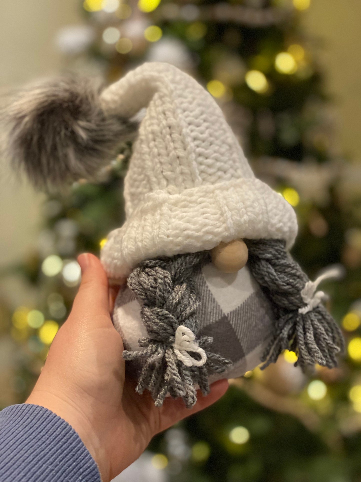 Mini Gray Girl Gnome