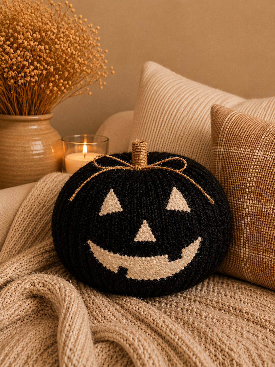 Jack-O'-Lantern Pumpkin Pillow