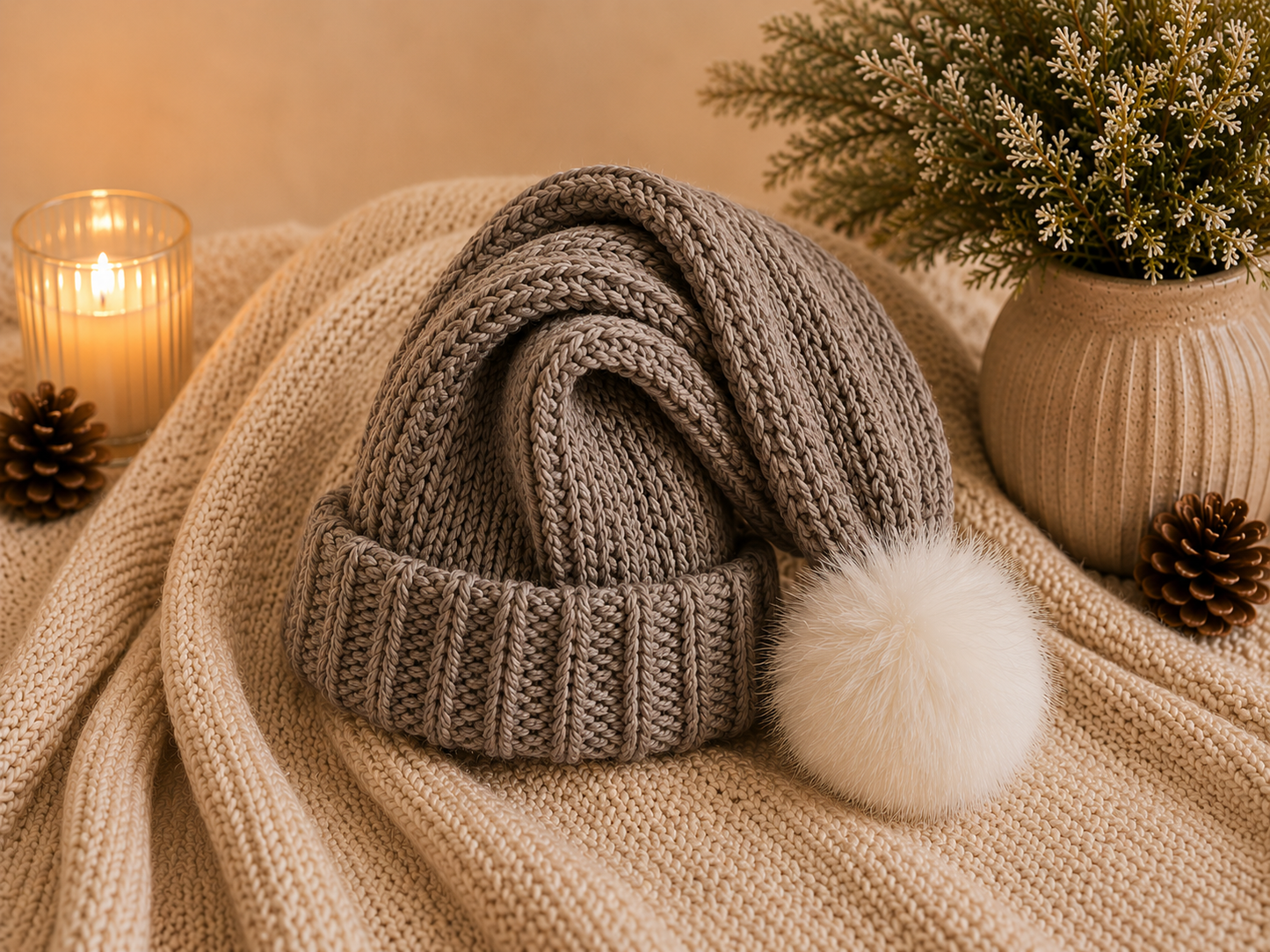 Knitted Santa Hat