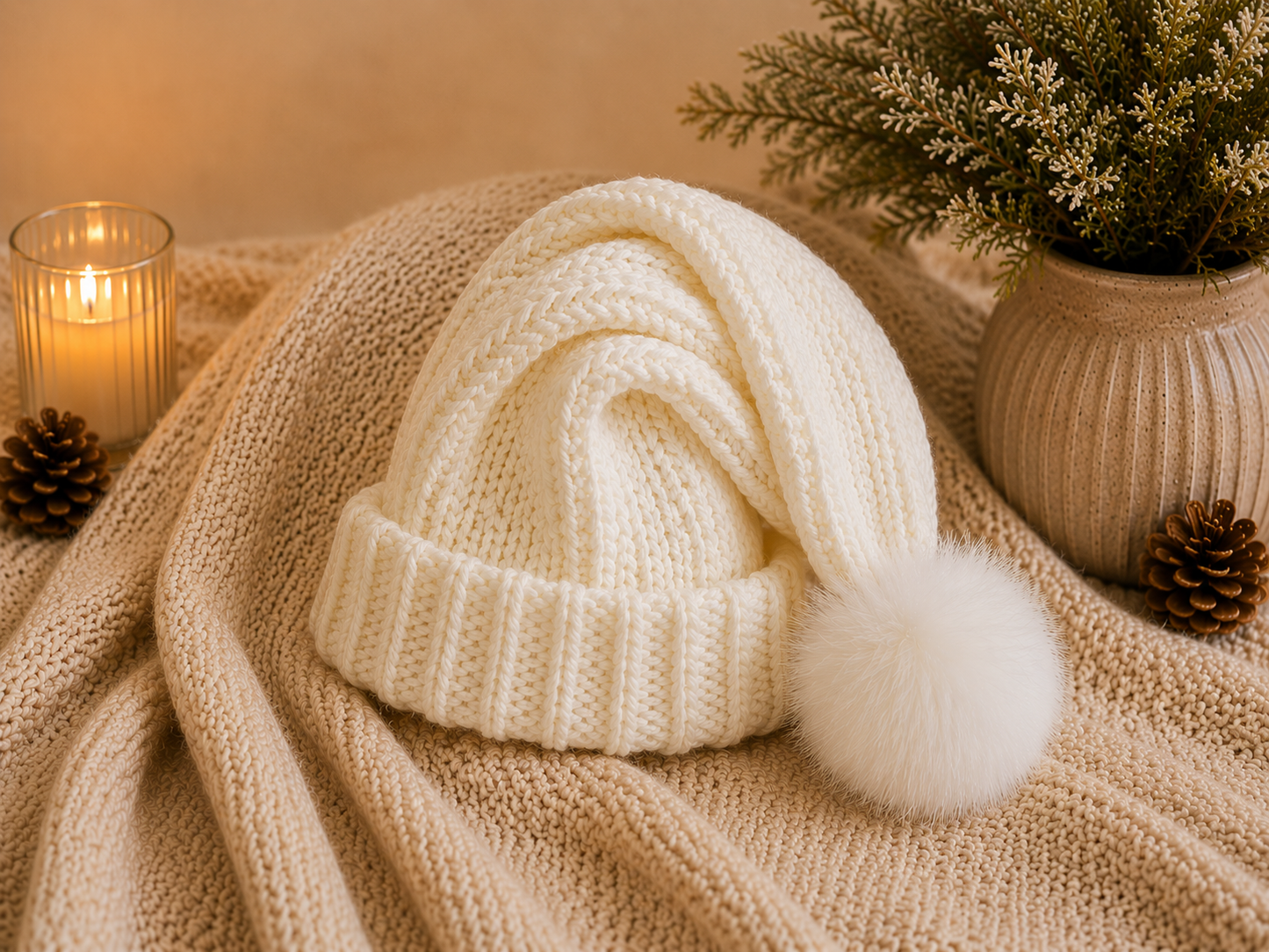 Knitted Santa Hat