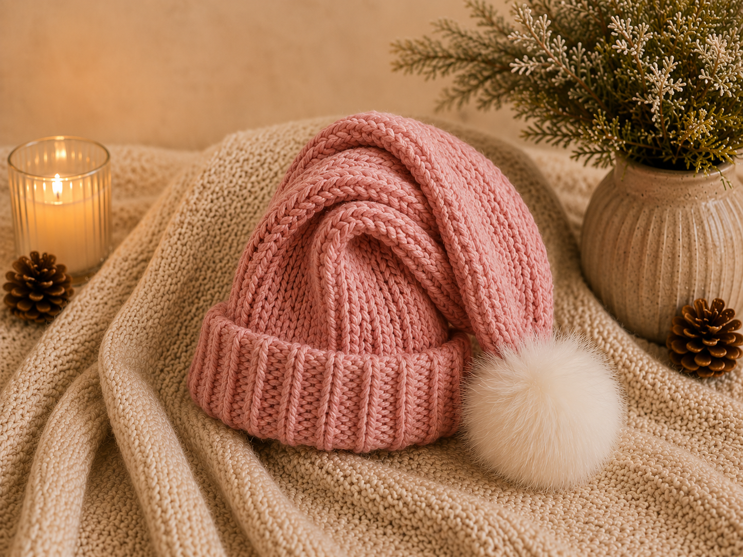 Knitted Santa Hat