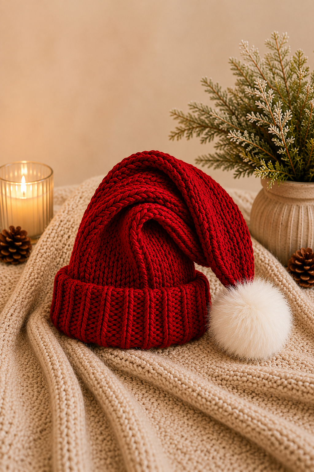 Knitted Santa Hat