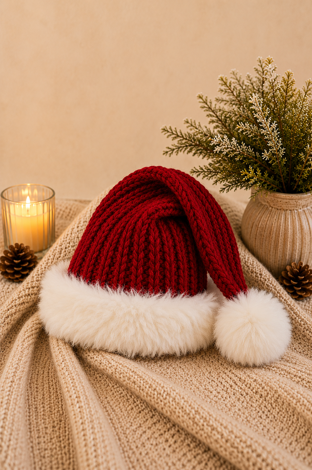 Faux Fur Santa Hat