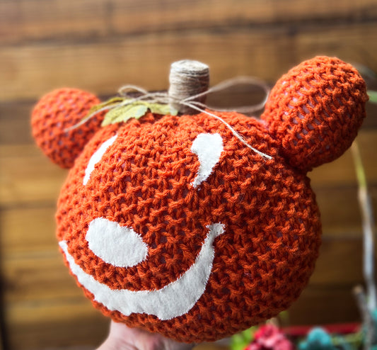 Knitted Disneyland Mickey Mouse Pumpkin Pillow