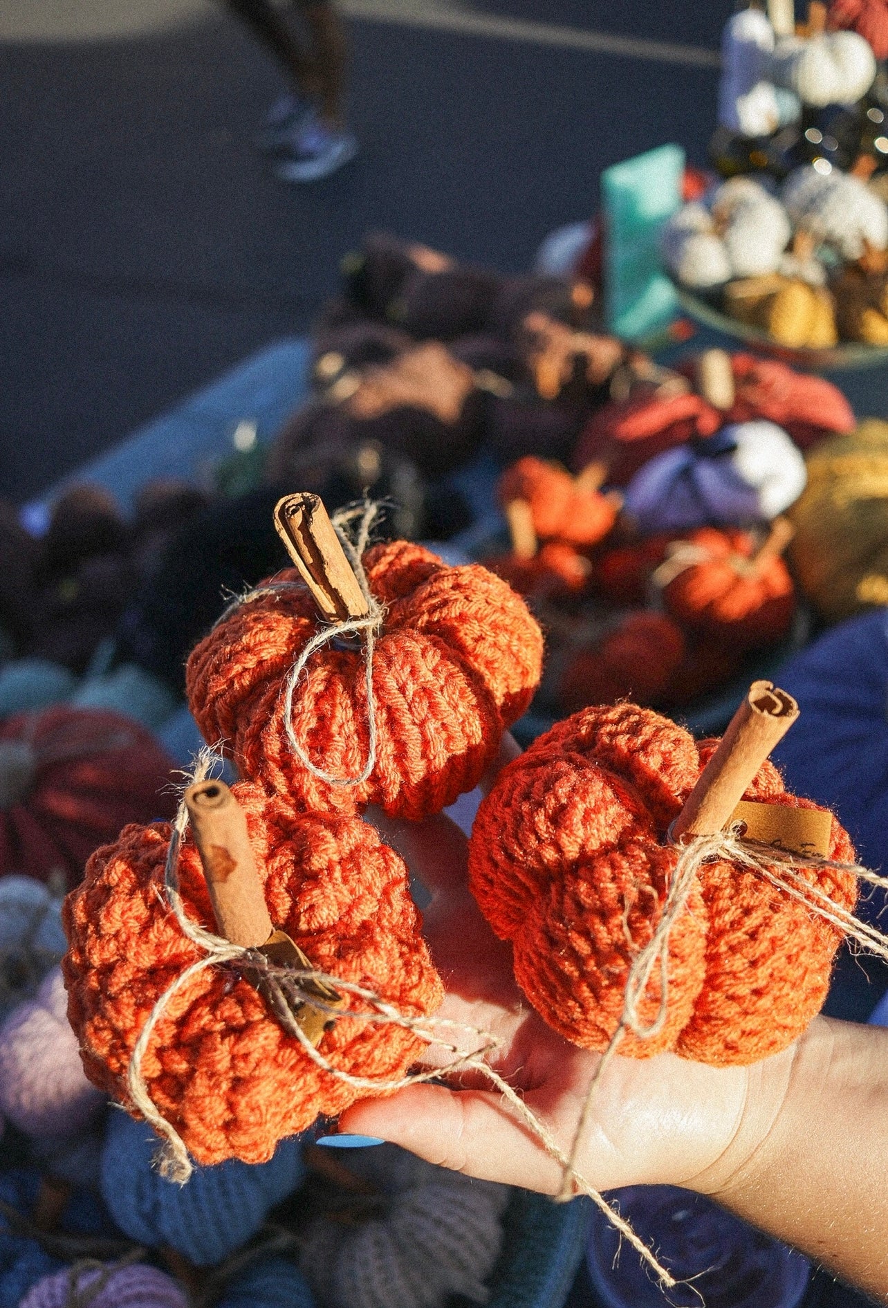 Orange Mini Pumpkins, Set of 3