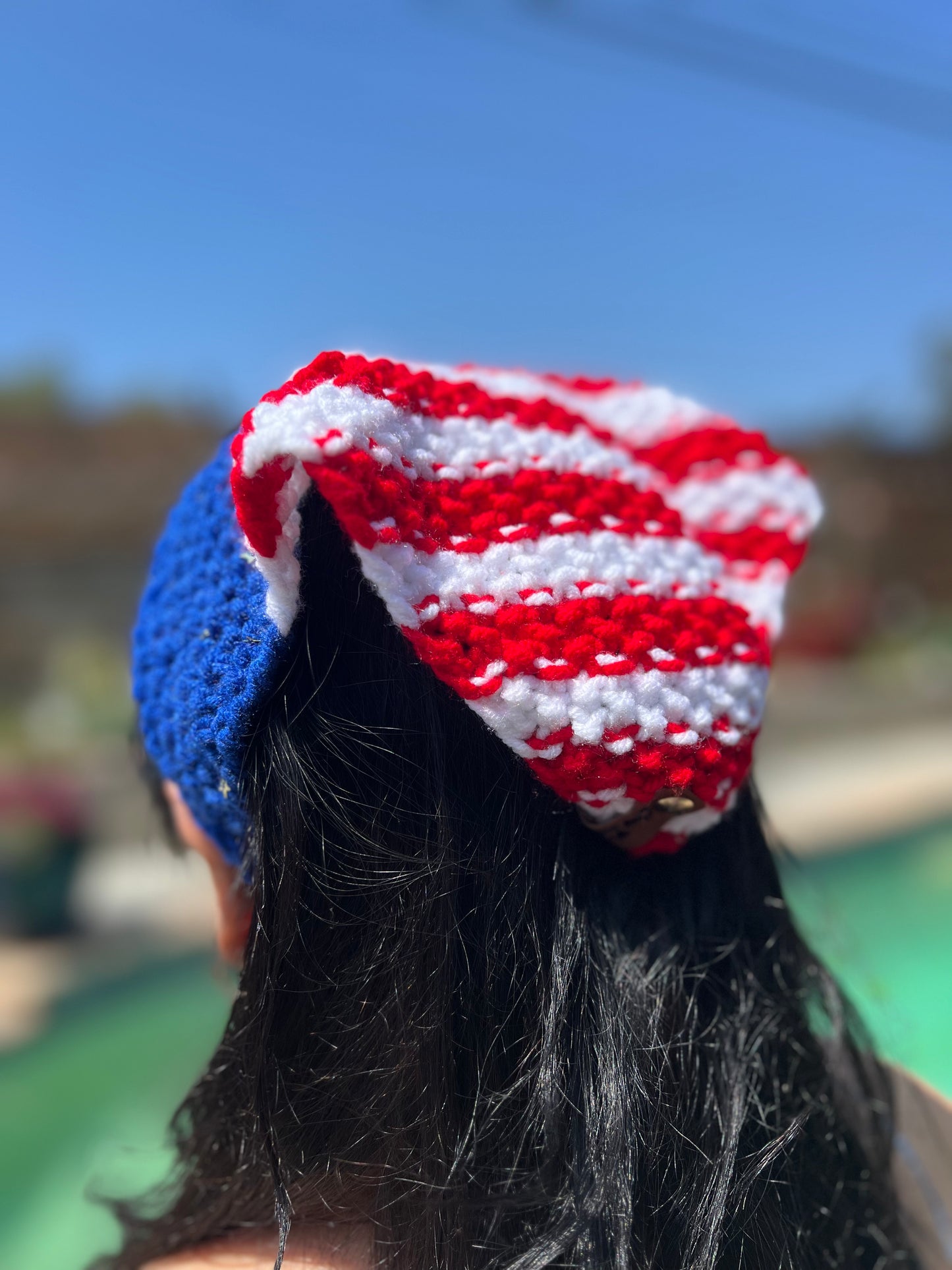 Patriotic Knitted Hair Bandana