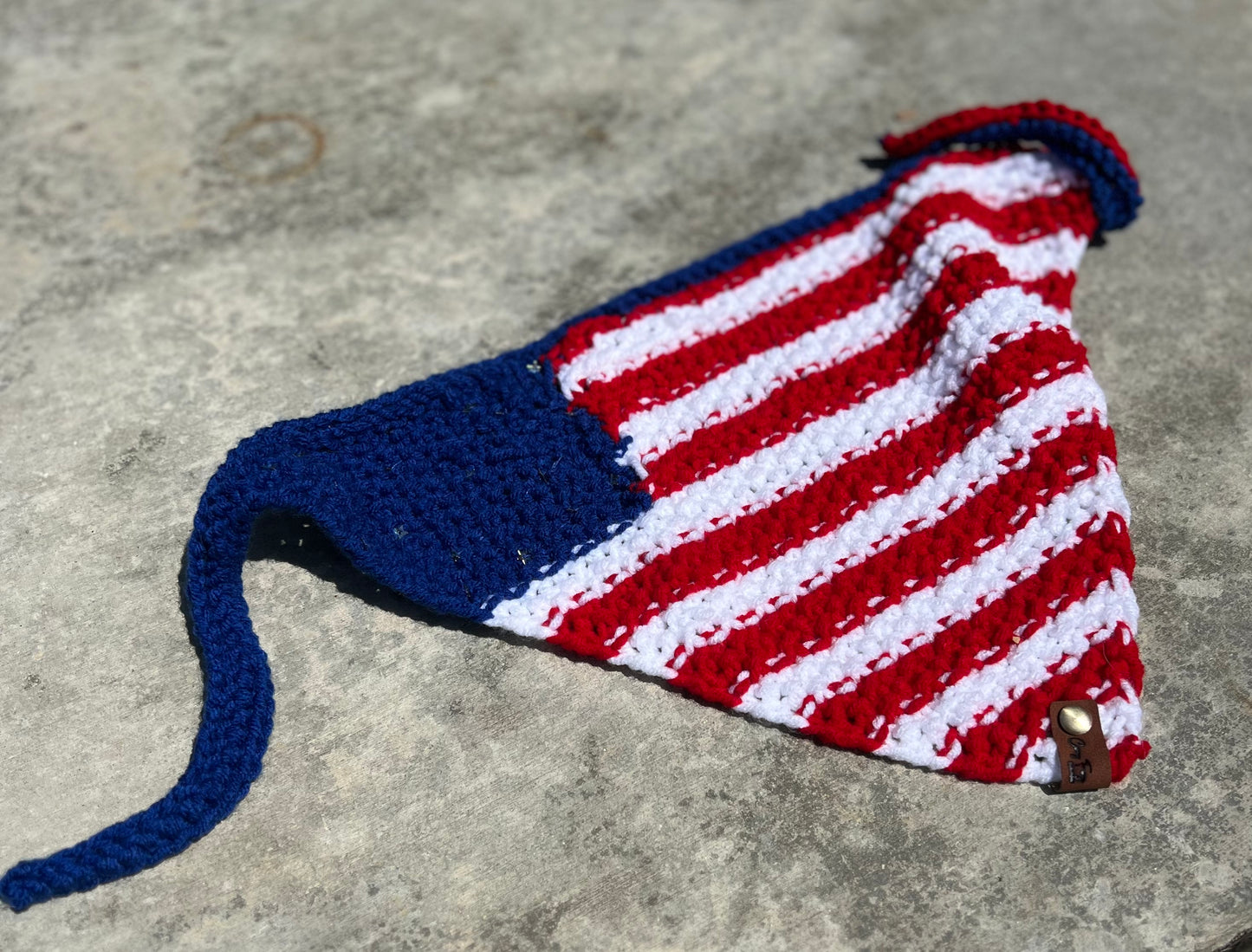 Patriotic Knitted Hair Bandana