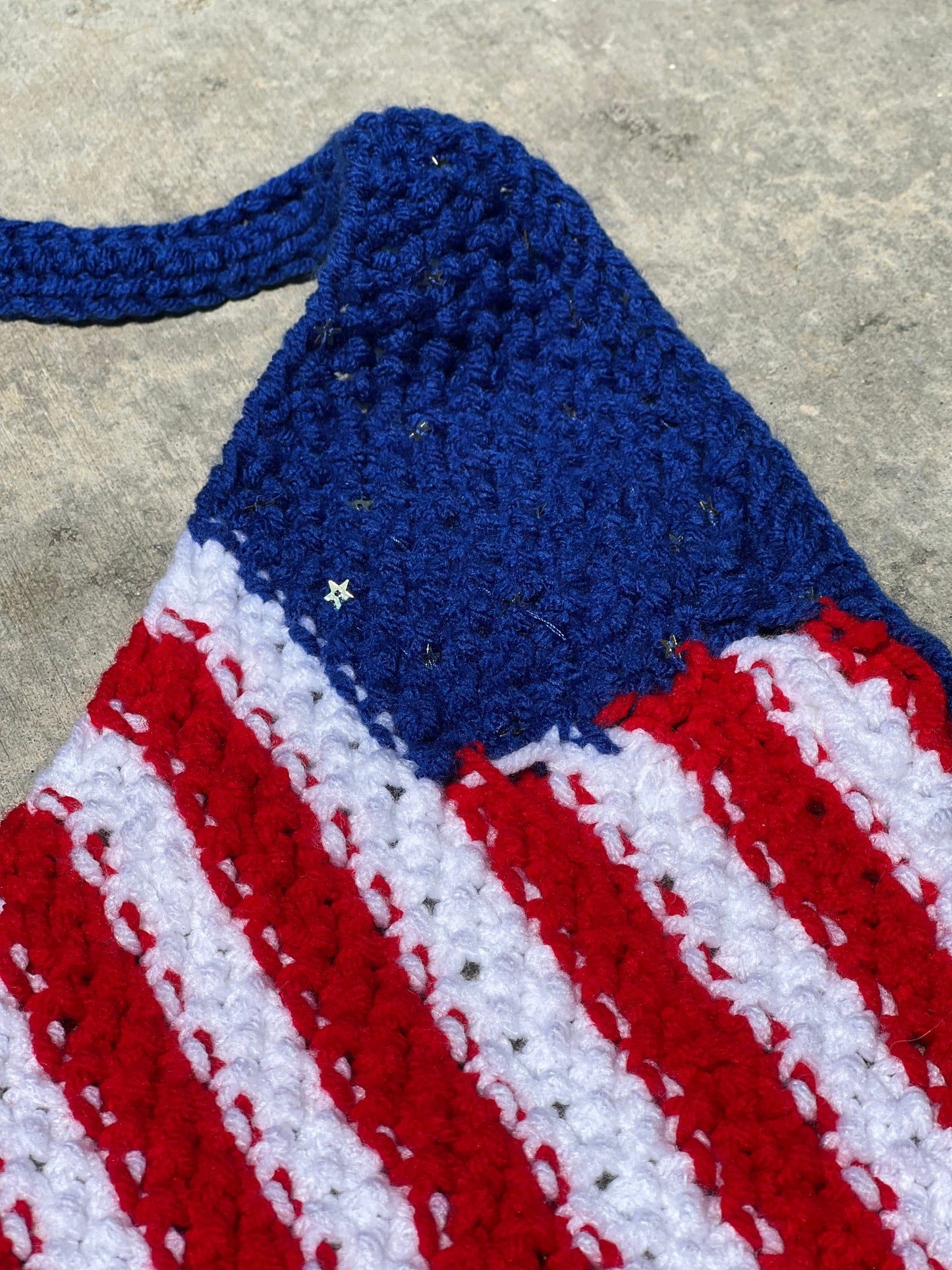 Patriotic Knitted Hair Bandana