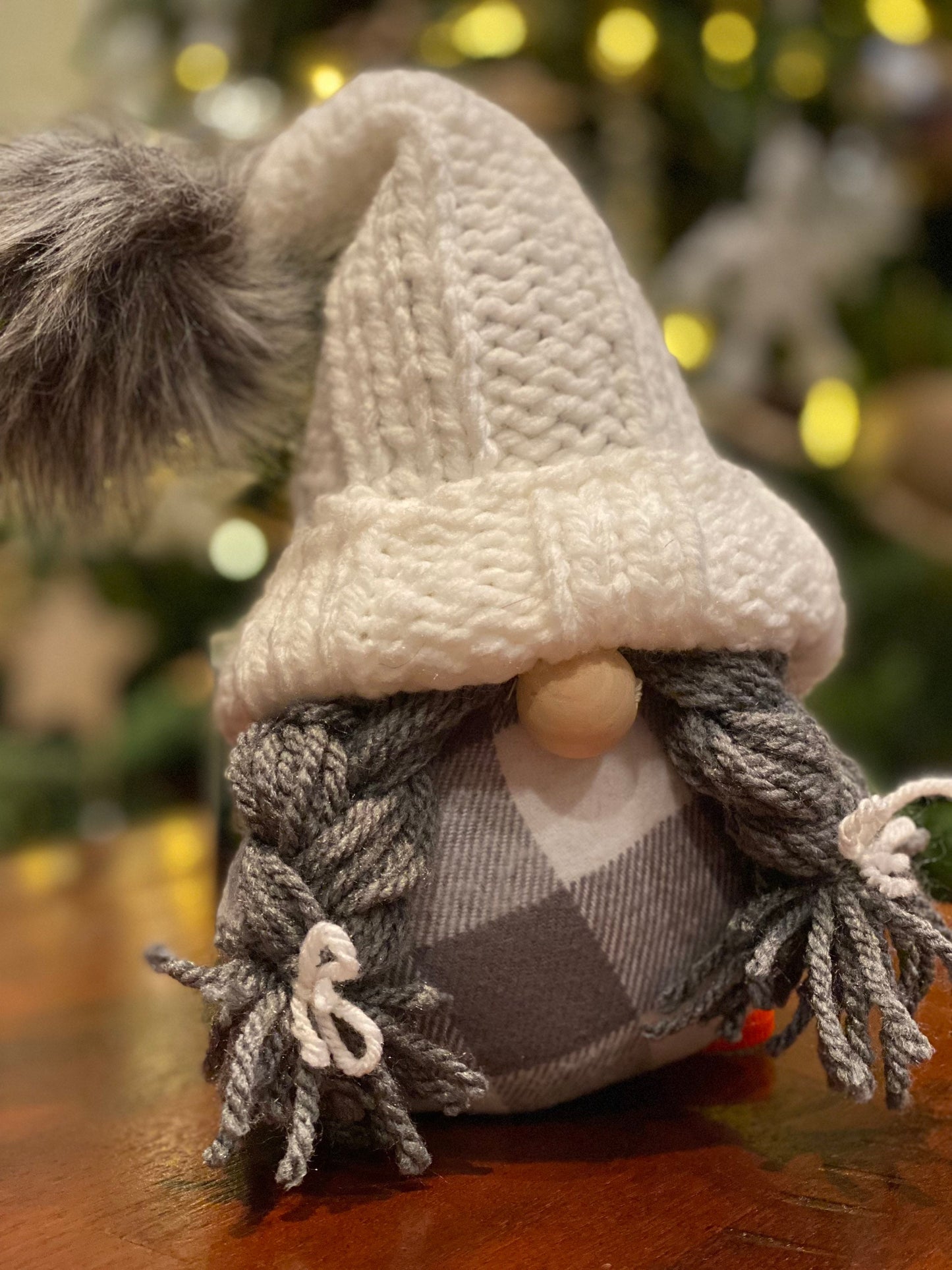 Mini Gray Girl Gnome